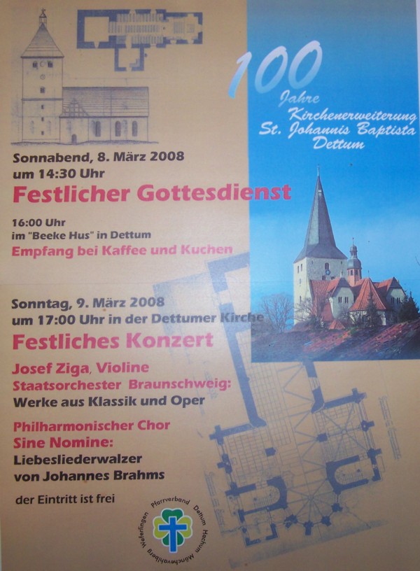 Plakat Dettum 8. März 2008 "Liebesliederwalzer"