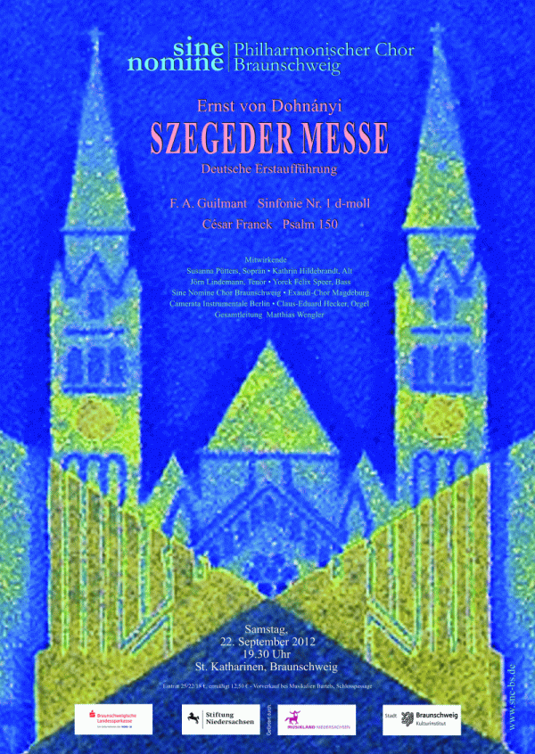Plakat St. Katharinen 22. September 2012 "Szegeder Messe"